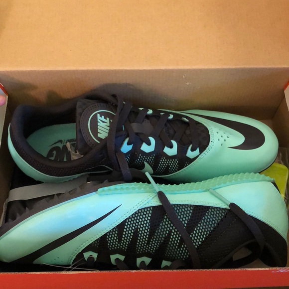 Nike Shoes - Track Spikes (green glow and dark charcoal)